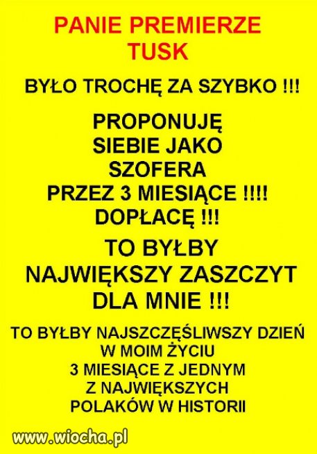 Juz jest deklarowana pomoc dla Donalda Tuska.