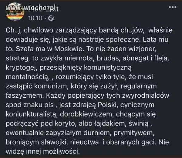 Chyba wiadomo o kim mowa