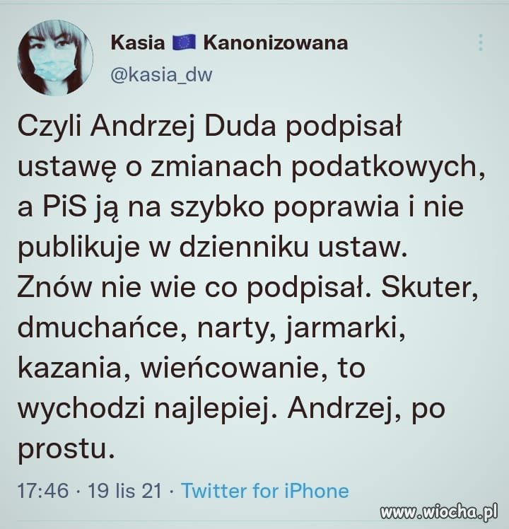 Od tego jest długopis żeby podpisywał 
