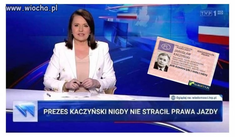 Prezes Kaczyński nigdy nie mówił po niemiecku  i ani razu nie stracił prawa jazdy! 