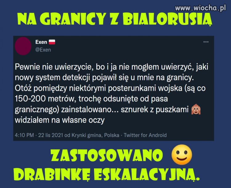 Na granicy z Białorusią zastosowano drabinkę eskalacyjną