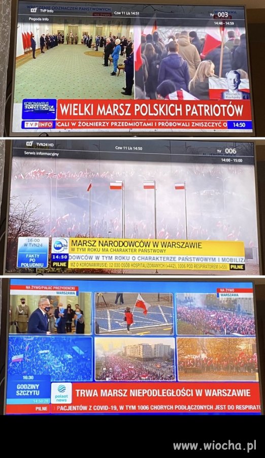 Trzy telewizje , trzy tytuły 