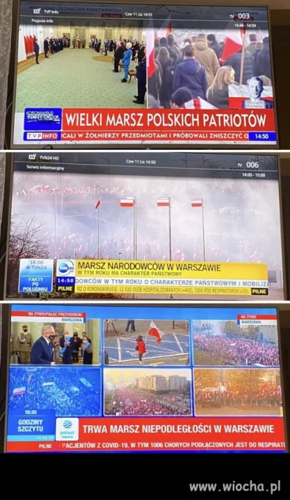 Trzy telewizje , trzy tytuły 