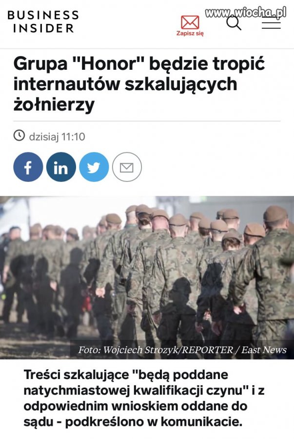 Za krytykę WOT można mieć na karku grupę zadaniową ‘’Honor’’ powołaną przez dowódcę WOT do obrony ‘’dobrego imienia’’ formacji.