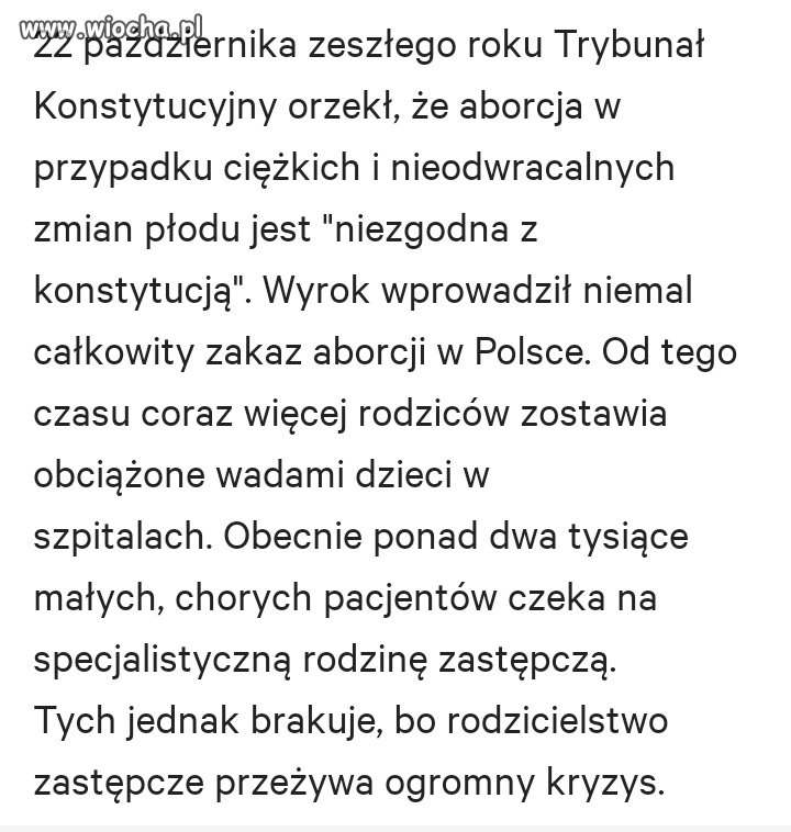 Czy obrońcy życia poczętego zechcą adoptować 