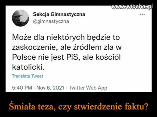 PiS to tylko siła wykonawcza zarządzeń sekty kościoła!
