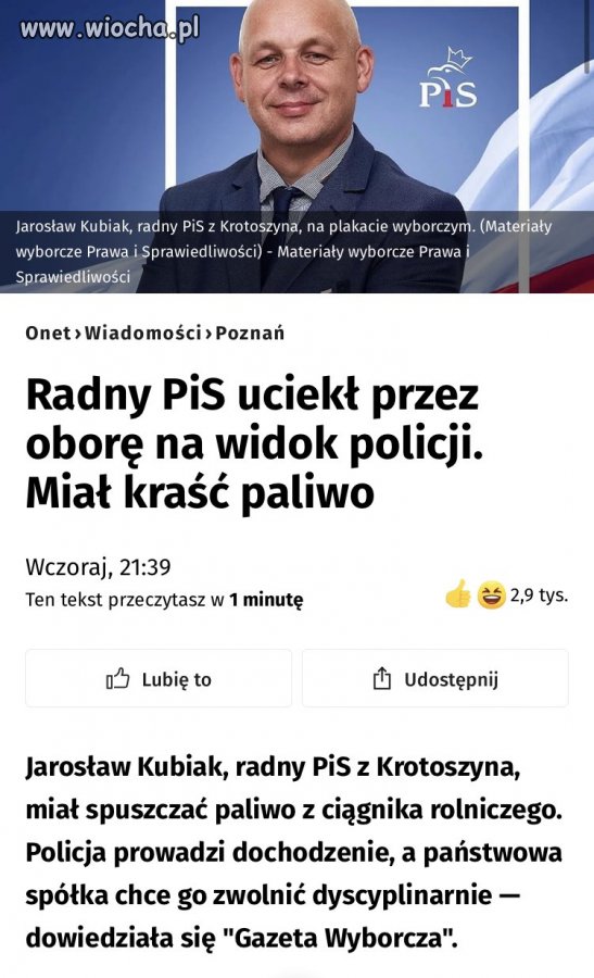Wypierał się, że to nie łun... ino prowokacyja...