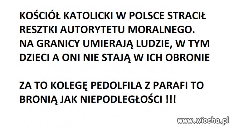 Nie dla takiego kościoła