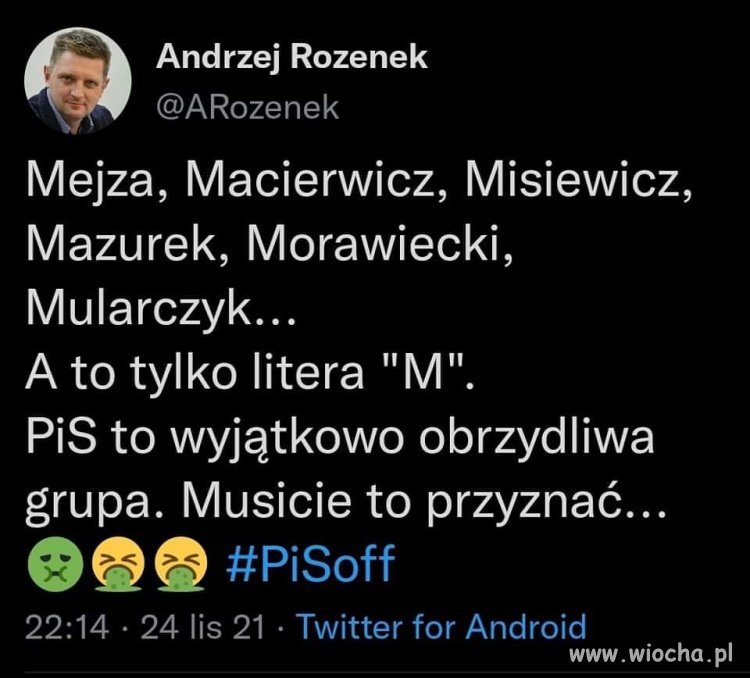 Tylko na literę M, a reszta ?
