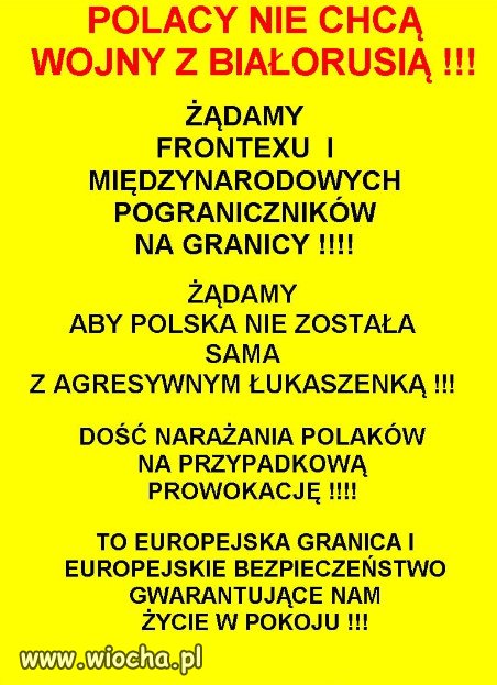 Polacy nie chcą wojny!