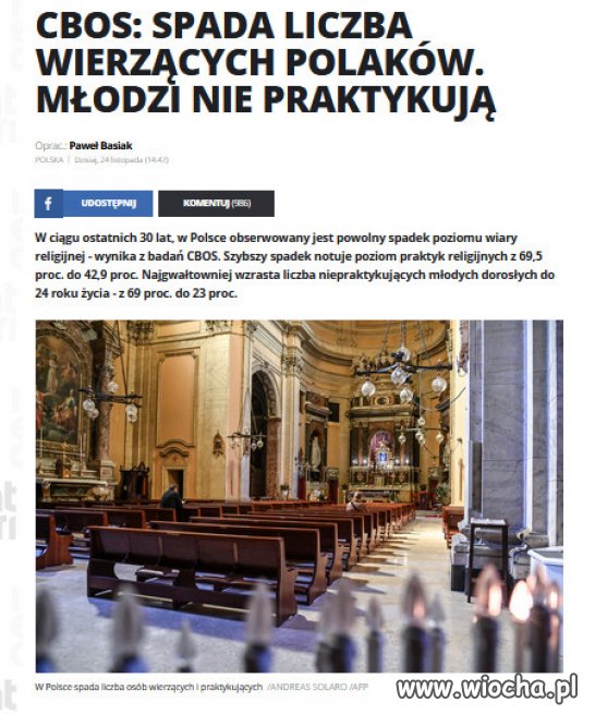 Koniec dominacji sekty kosciola, w Polsce!
