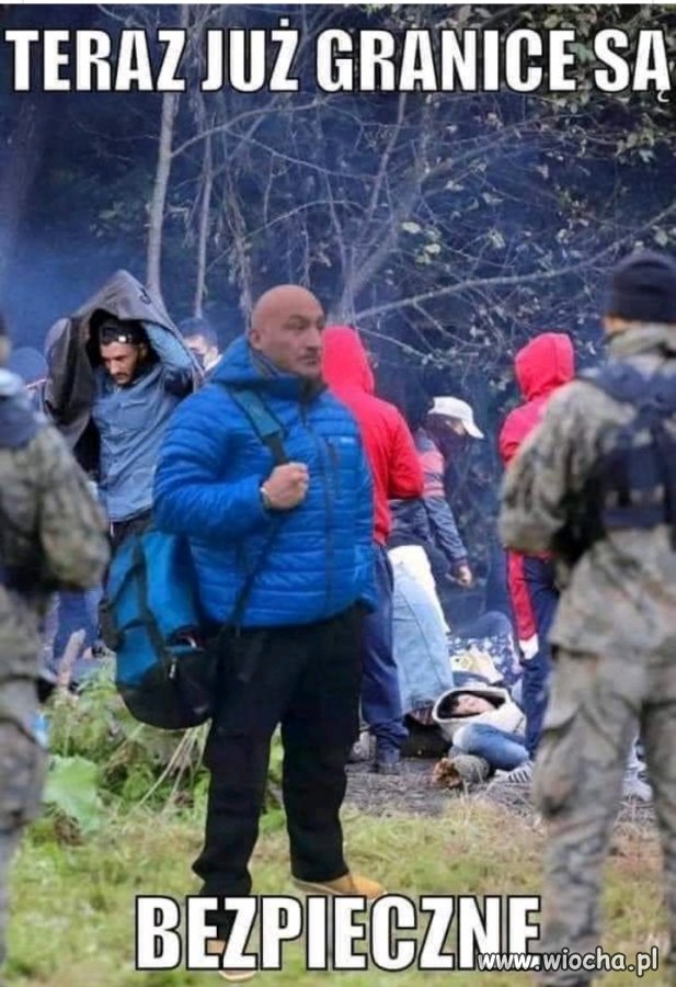 Rambo już na granicy,  ogarnia...