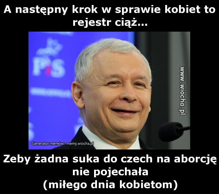 A następny krok w sprawie kobiet to rejestr