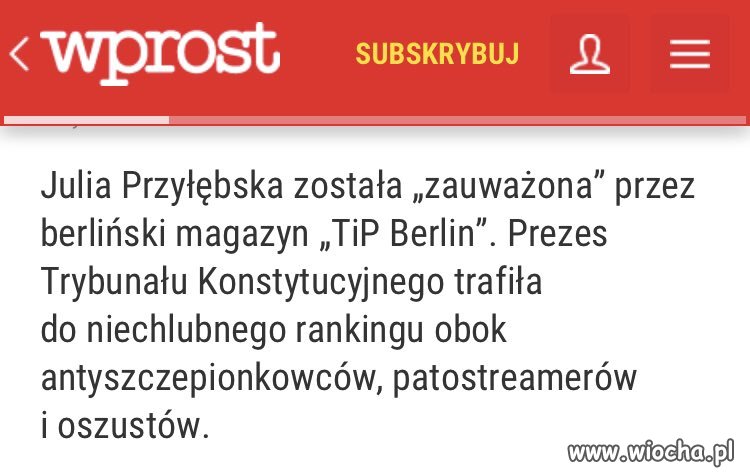 Julia Przyłębska, na 59. miejscu na liście stu najbardziej żenujących mieszkańców Berlina 