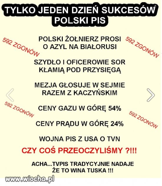 Az glowa boli od tych sukcesow PiSu...