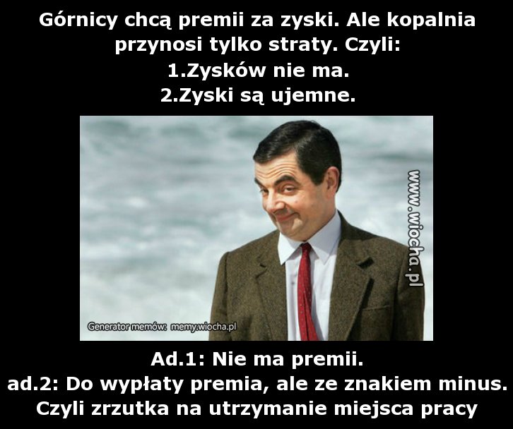 Górnicy chcą premii za zyski. Ale kopalnia