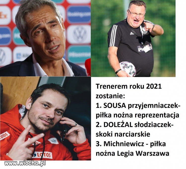Kandydaci na tytuł Trenera Roku 2021