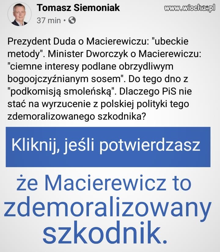 Ciemne interesy Macierewicza 