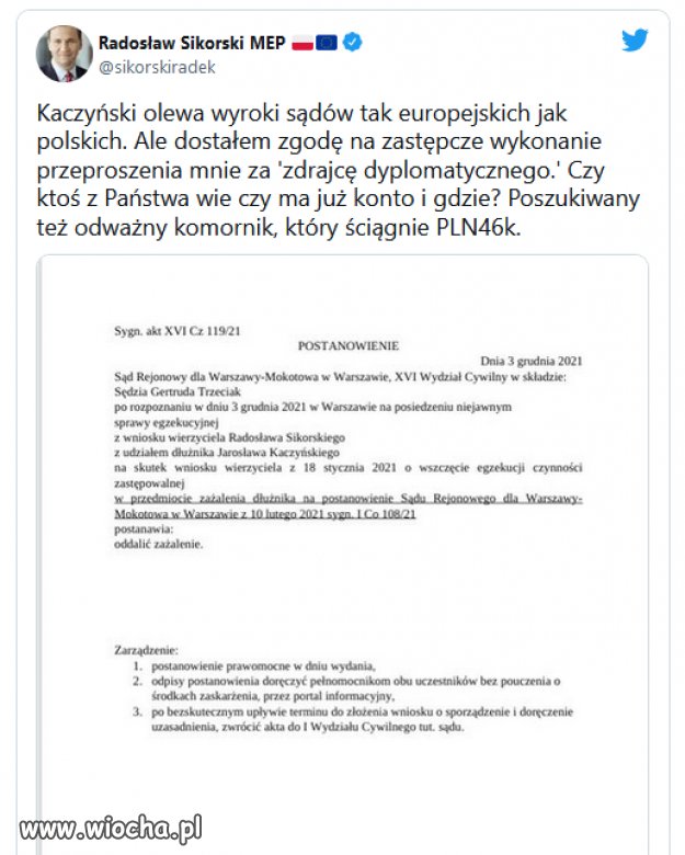 Rachunek za kłamstwa. 