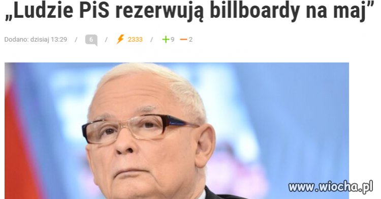Kaczor jakiś grzeczny ostatnio, bilbordy rezerwowa