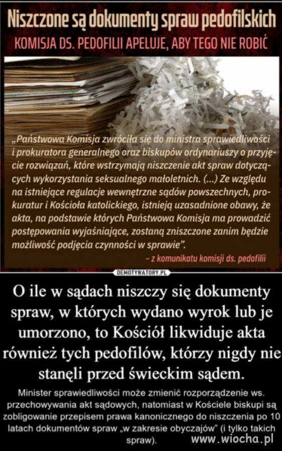 Ale minister jest przydupasem kościoła
