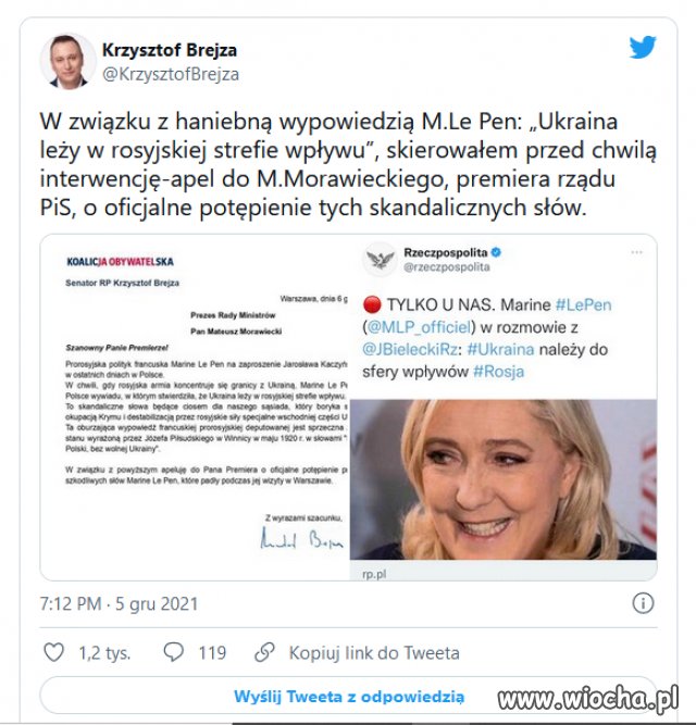 Czy PiS juz zaliczyl Polske do strefy wplywow Rosji?