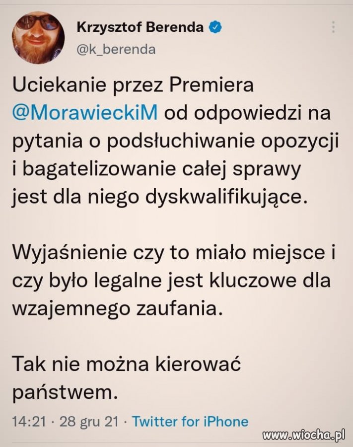 Morawiecki wije się jak wąż 