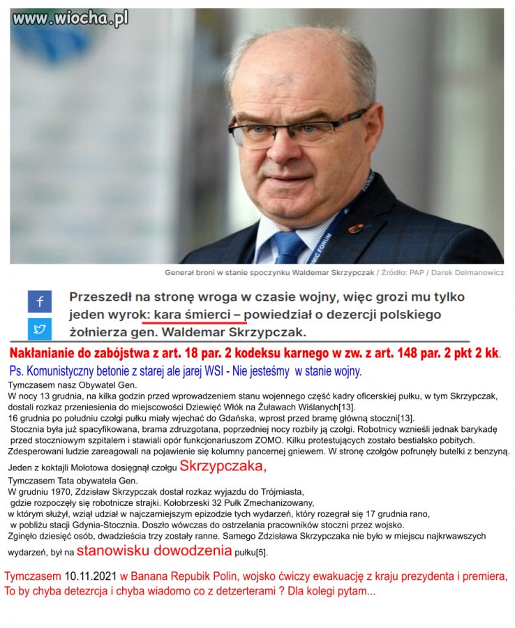 Stary członek PZPR, krew na gąsienicach,