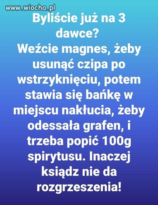 Instrukcja na trzecią dawkę