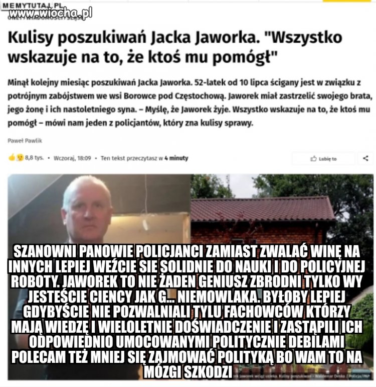 Takie tam kazanie do naszych kochanych policjantów