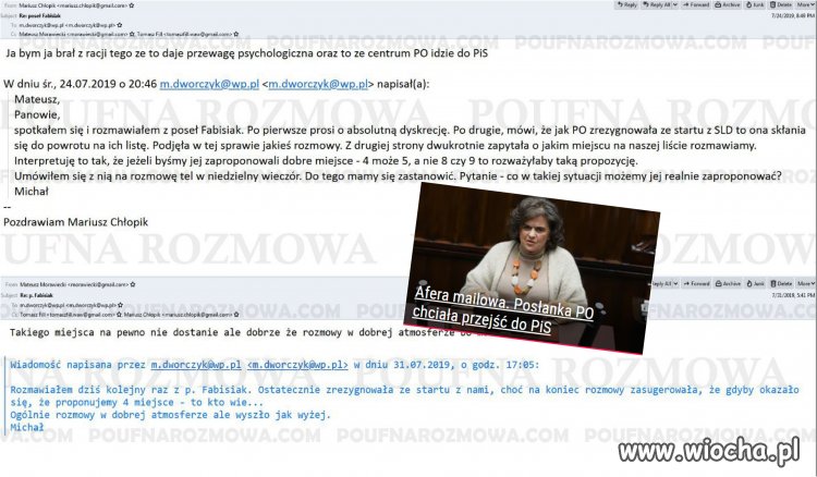 Nadarza się wyjątkowa okazja aby posłanka PO osobiście potwierdziła prawdziwość maili Dworczyka