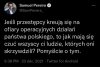 I zaraz później przeprasza, że nie zrozumiał słowa pisanego.