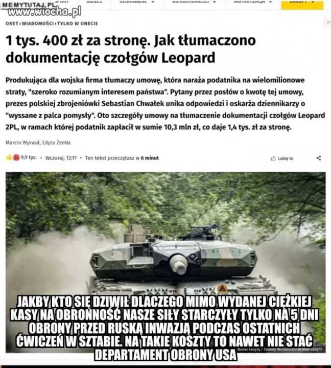 Może nie mamy obrony ale pisowskie urwy ...
