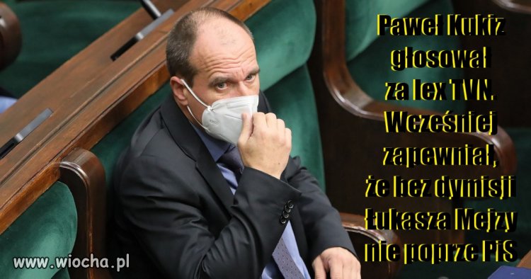 Paweł Kukiz głosował za lex TVN. Wcześniej zapewniał, że bez dymisji Łukasza Mejzy nie poprze PiS