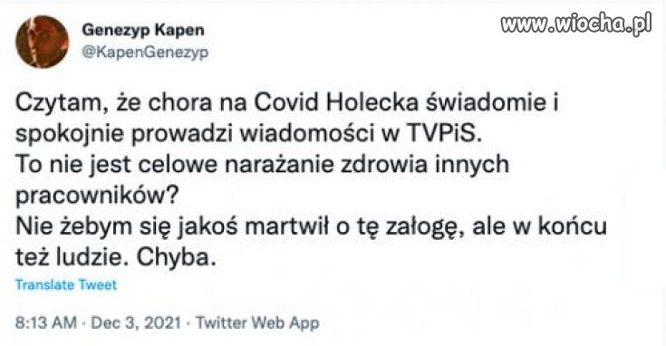 Holecka też człowiek...