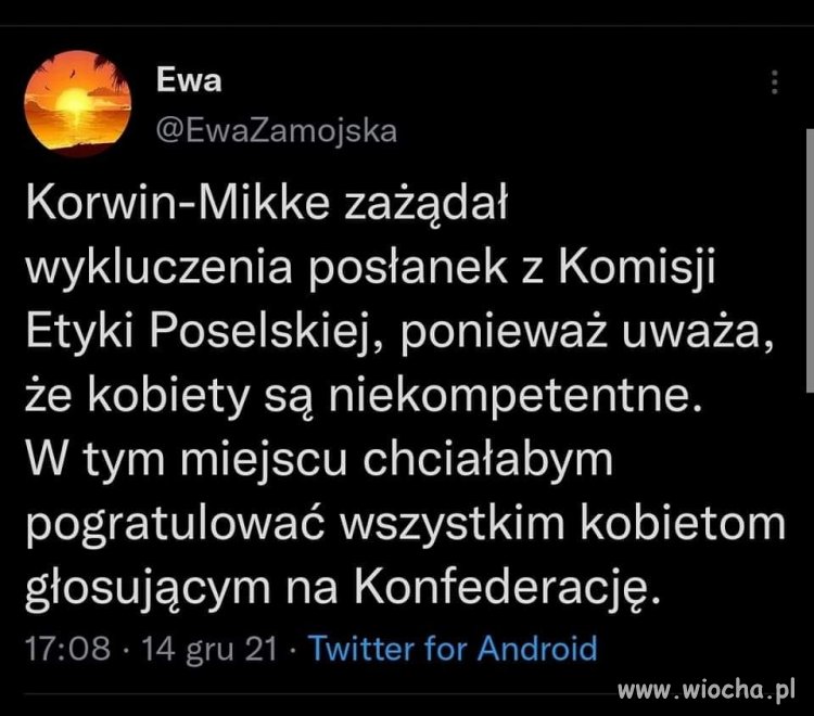 Kobiety! Głosujcie na Konfe !