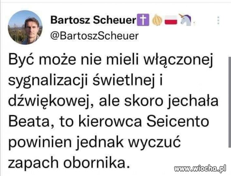 Może miał katar ?
