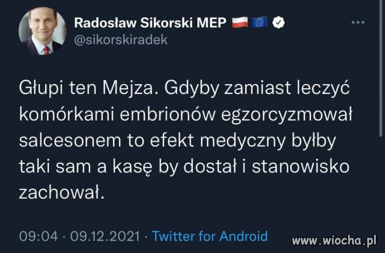 Nie za sprytny ten mejza. Źle obstawił ...