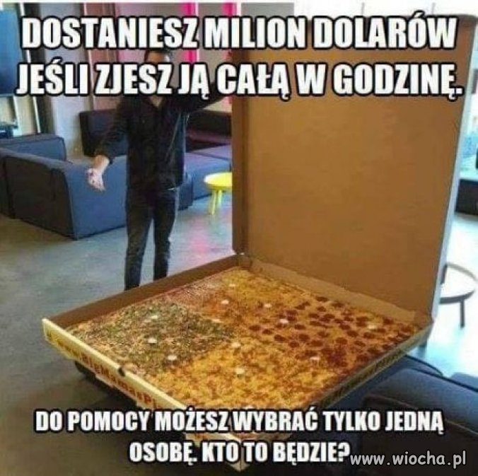 Ja już wiem kogo wezmę. Krycha chodź jest robota