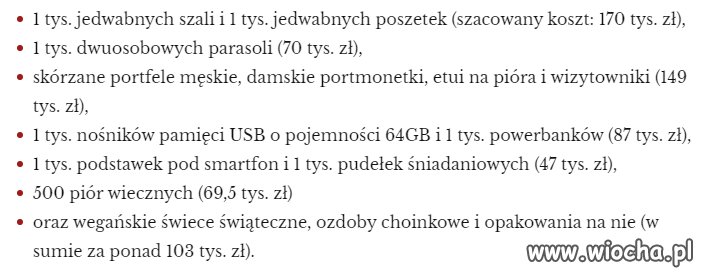Takie prezenty sprawił sobie instytut de republica