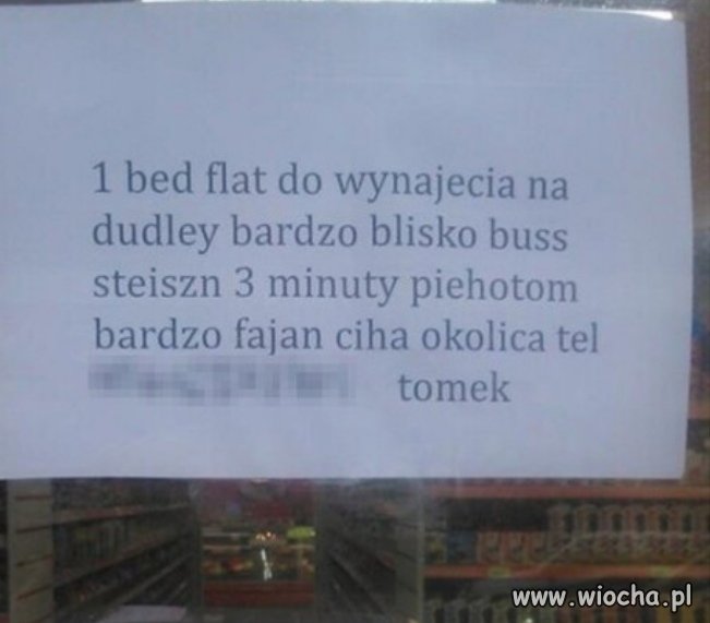 Takie tam ogłoszenie 