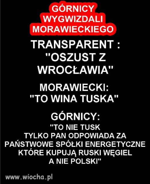 Morawiecki pojechal na Slask, bez kanapek...