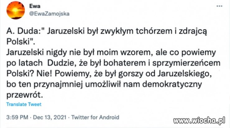 Powiedział człowiek bojący się konusa z Żoliborza