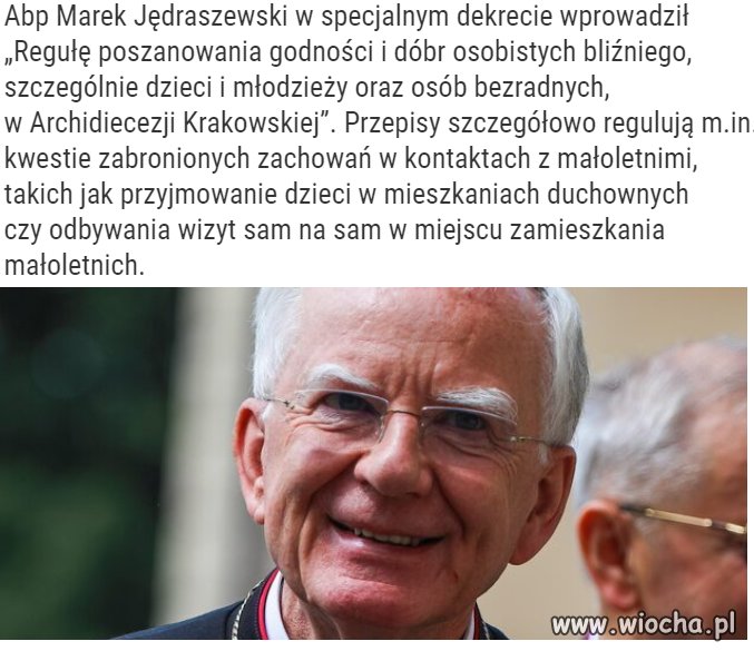 Jędraszewski walczy z pedofilią