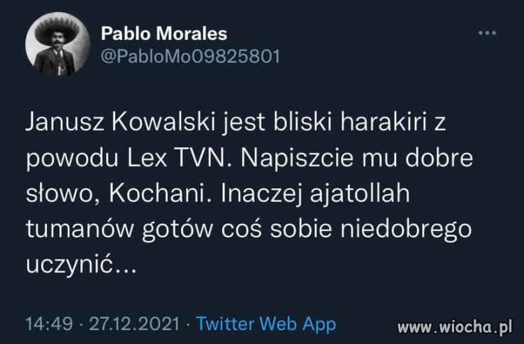 To już drugi raz. Niech mu ktoś pomoże ...