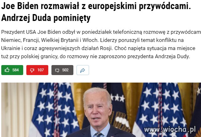 Duda znów pominięty
