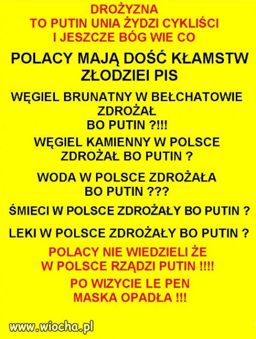Za zlodziejstwo i nieudacznictwo PiSu, winni wszyscy inni!