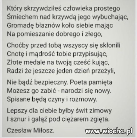 Wiersz z 1950 przeciwko komunie