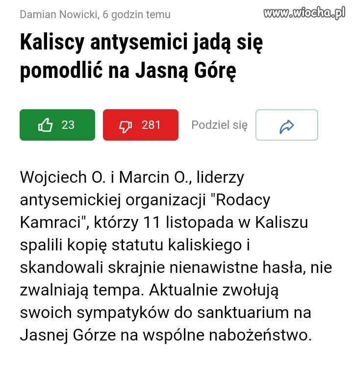 Ciekawe, czy wiedzą, ze modlą się do Żydów