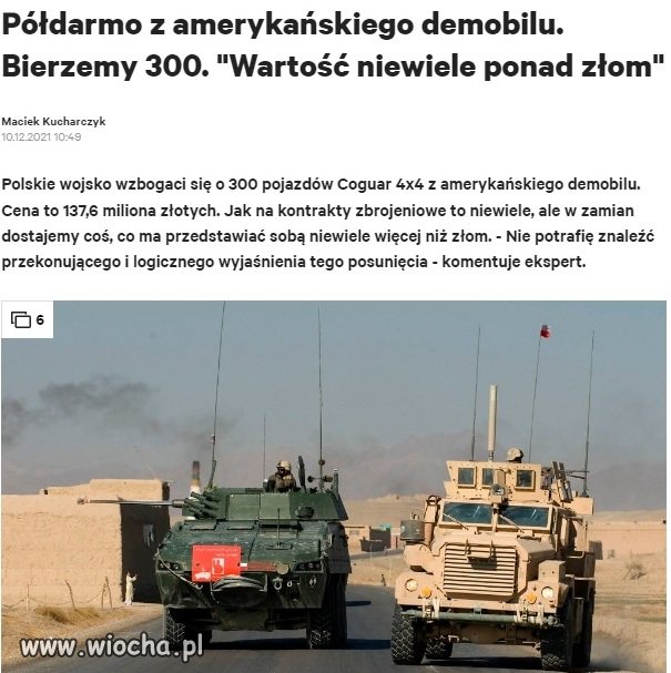 Polska się zbroi...w złom